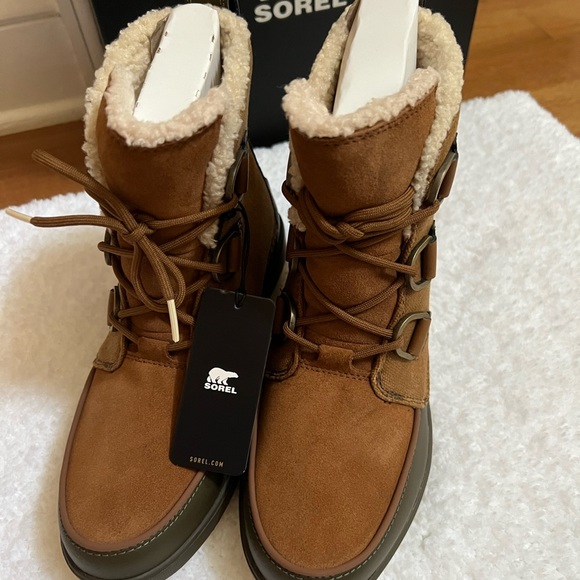Sorel Womens Tivoli IV Boots velvet tan, Olive green Size 8 BRAND NEW! - Picture 5 of 11